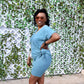 Weekend Vibes Biker Set (Dusty Teal)