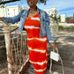 Feel The Vibe Tye Dye Maxi(Orange)