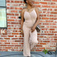 Wide Leg Cami Jumpsuit(Taupe)