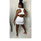 Off White Pop Out Dress