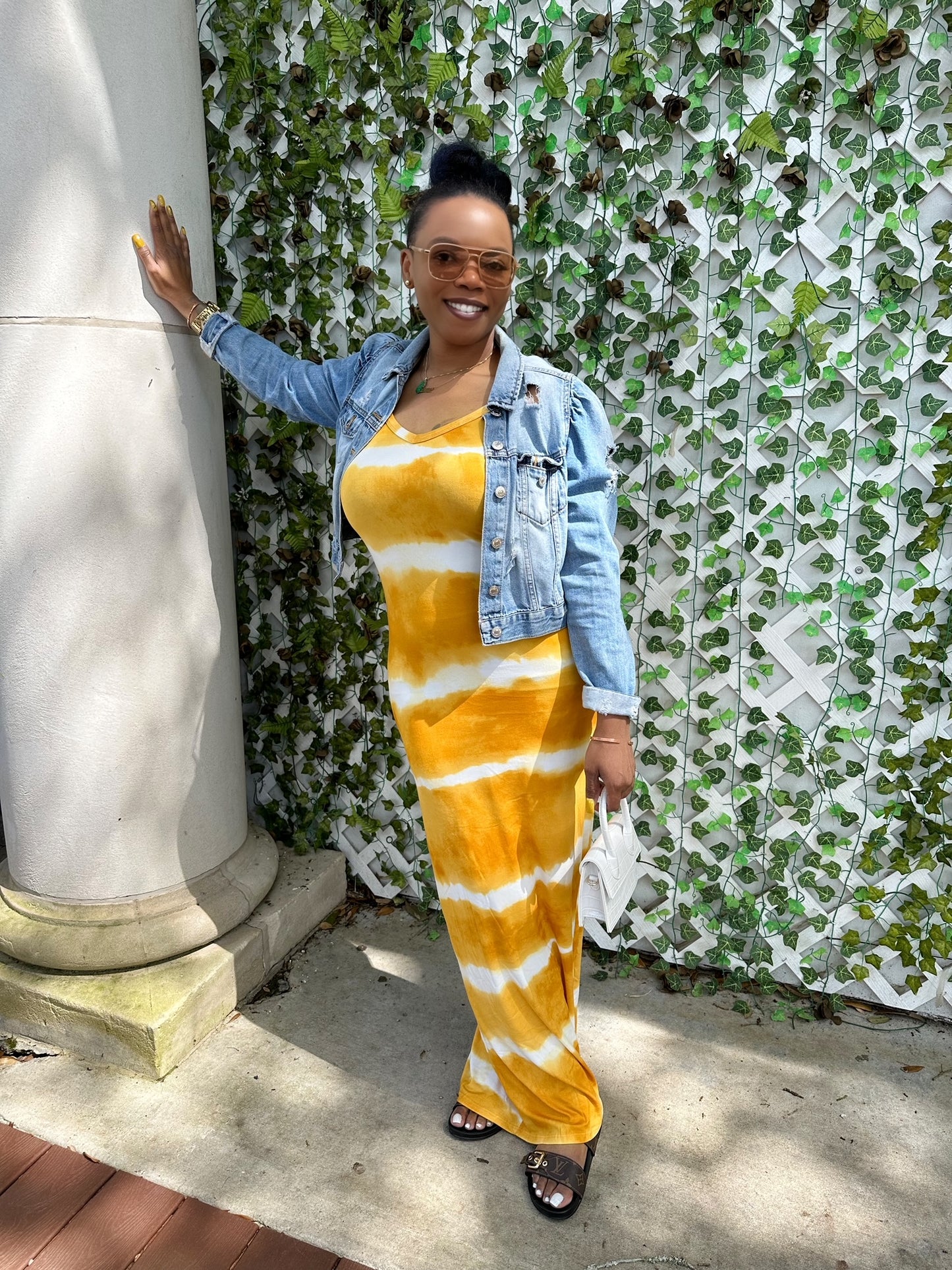 Feel The Vibe Tye Dye Maxi(Yellow)